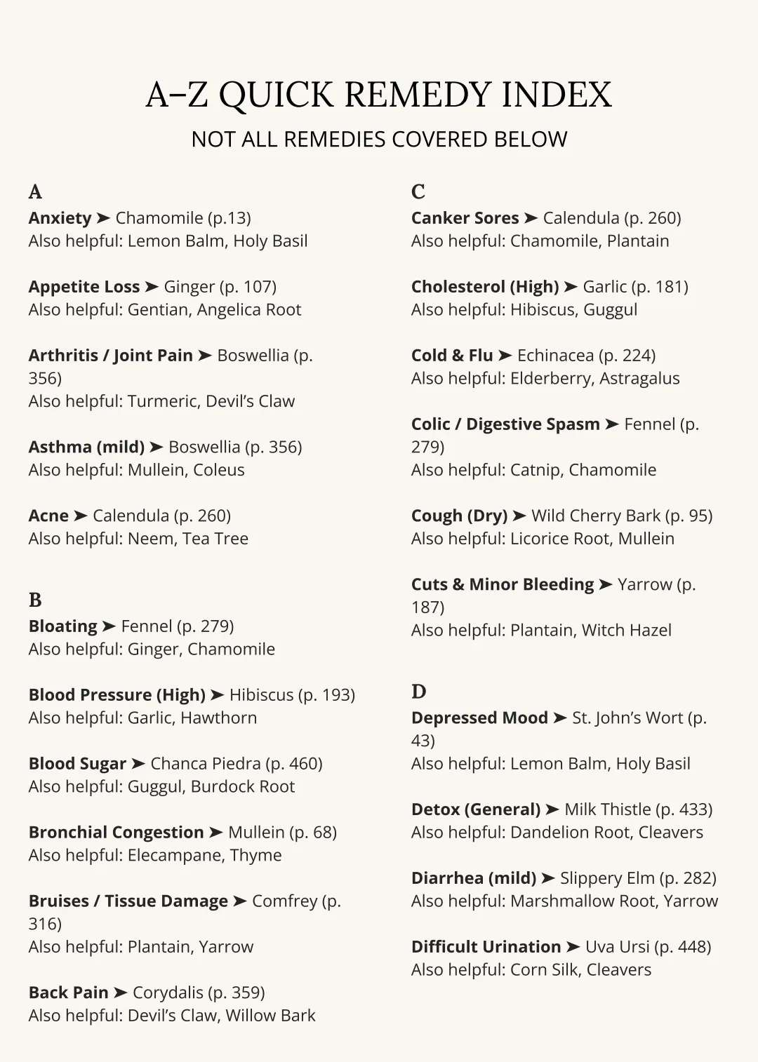 Original guide pages and quick reference content